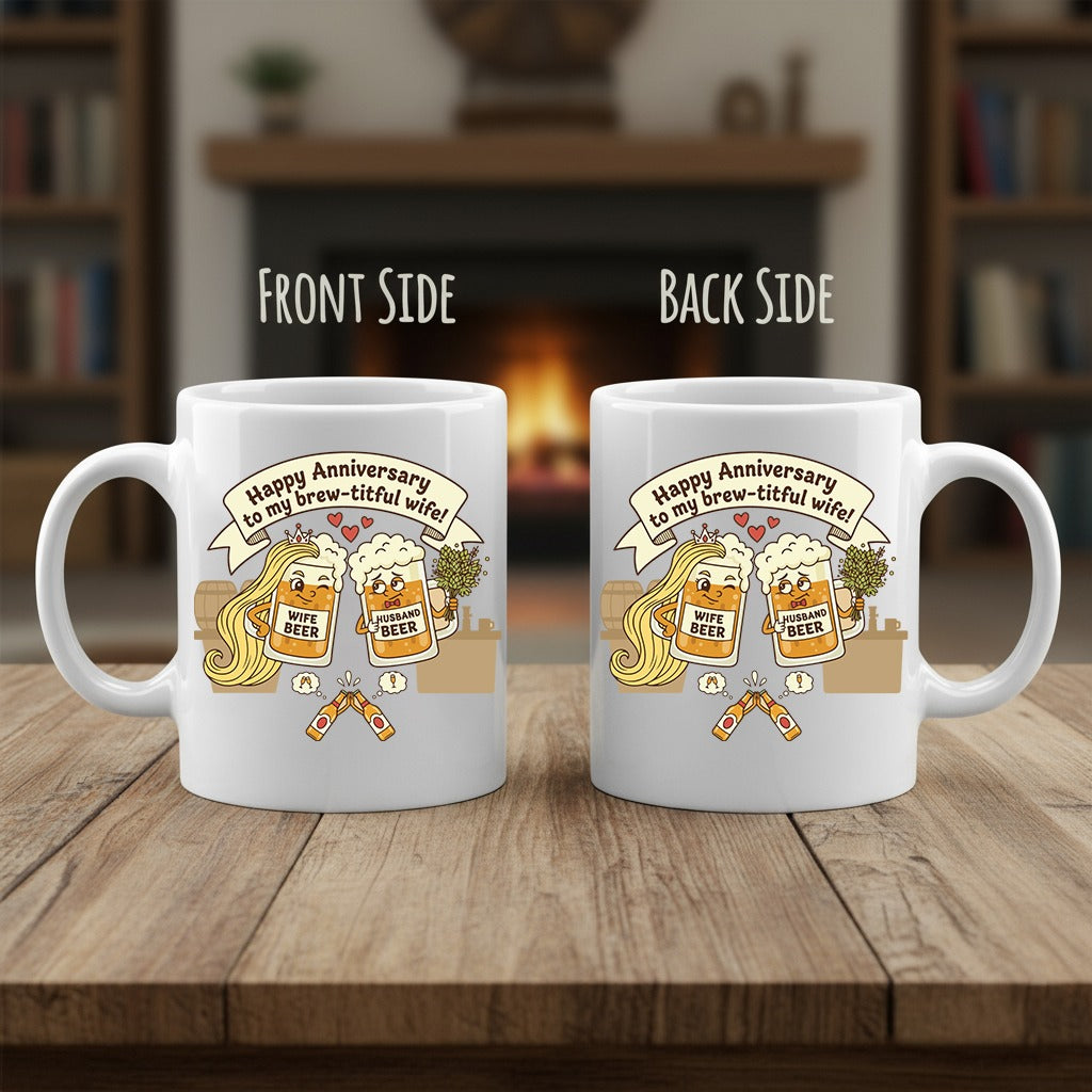 Brewtitful Wife 3D Ceramic Coffee Mug