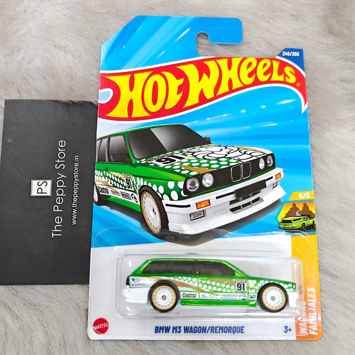 Hot Wheels Indian Card.2025 P case Super Treasure Hunt Bmw M3 Wagon/Remorque with Protector - No COD Available on this Product