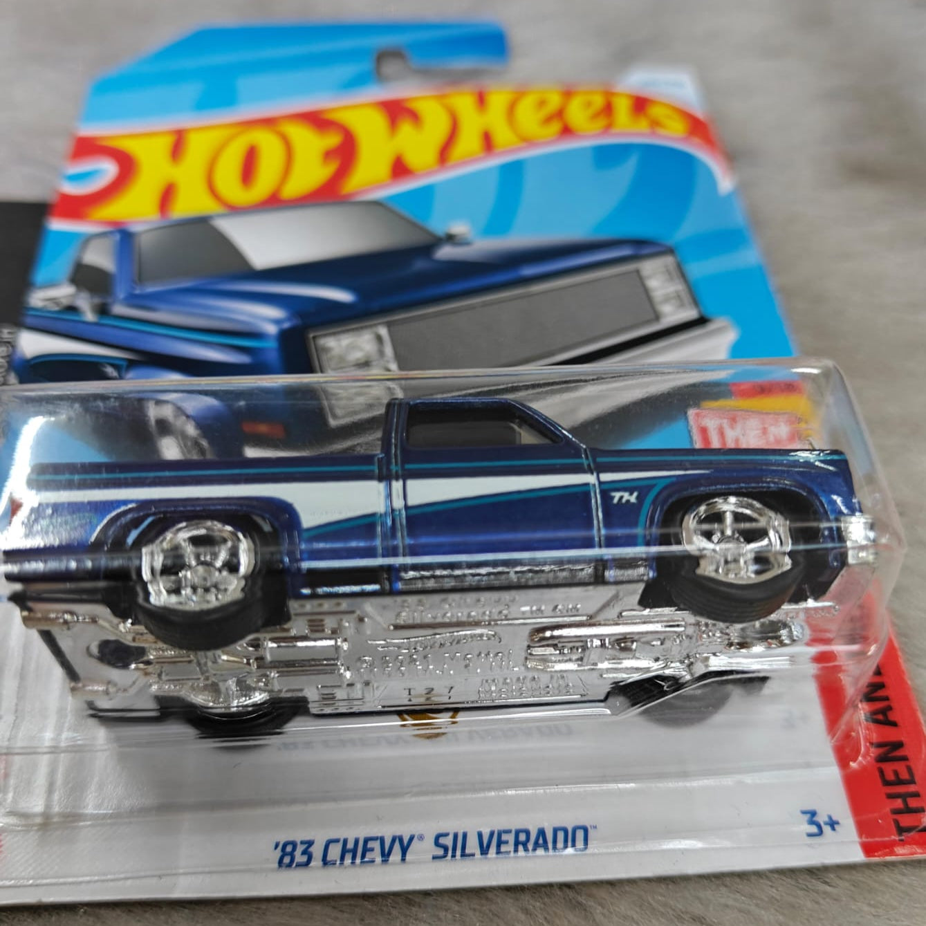 Hot Wheels Imported 2025 Super Treasure Hunt '83 Chevy Silverado with Protector - No COD Available on this Product