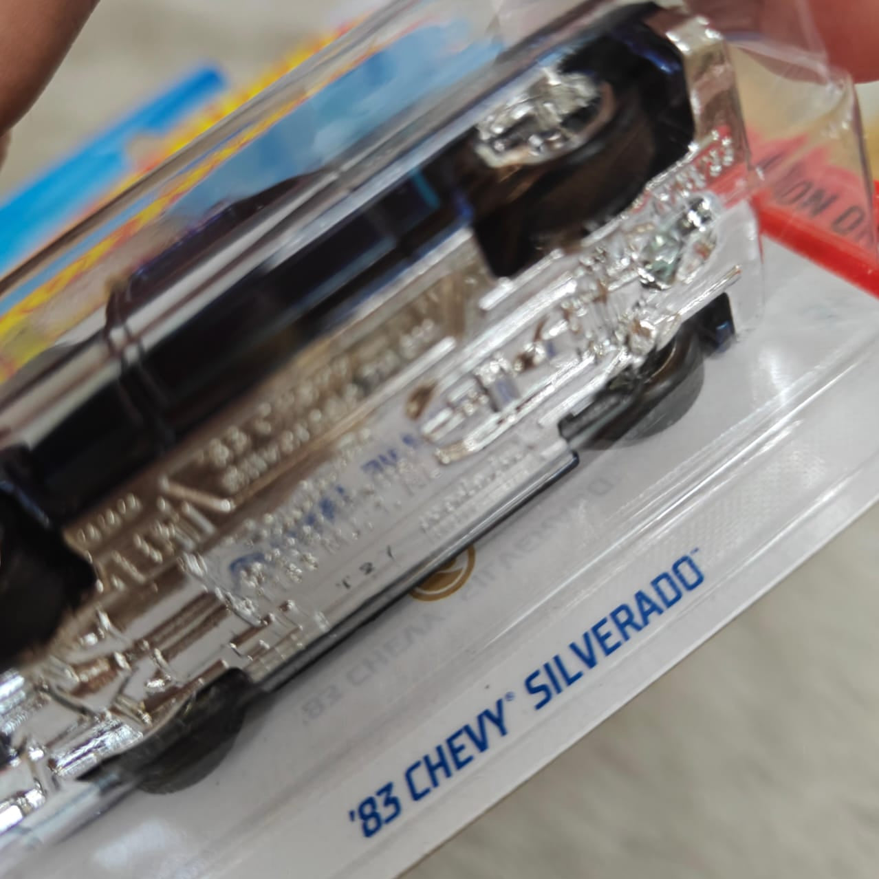 Hot Wheels Imported 2025 Super Treasure Hunt '83 Chevy Silverado - Card Creased - Car In Mint Condition - No COD Available on this Product