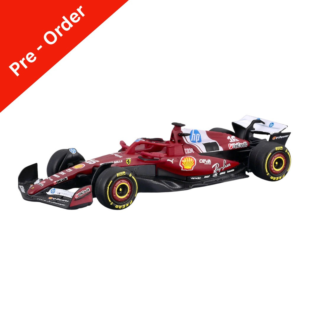Official Bburago 2025 Ferrari SF-25 No 16 Charles Leclerc Australia GP - Scale 1 : 64 Diecast Scale Model
