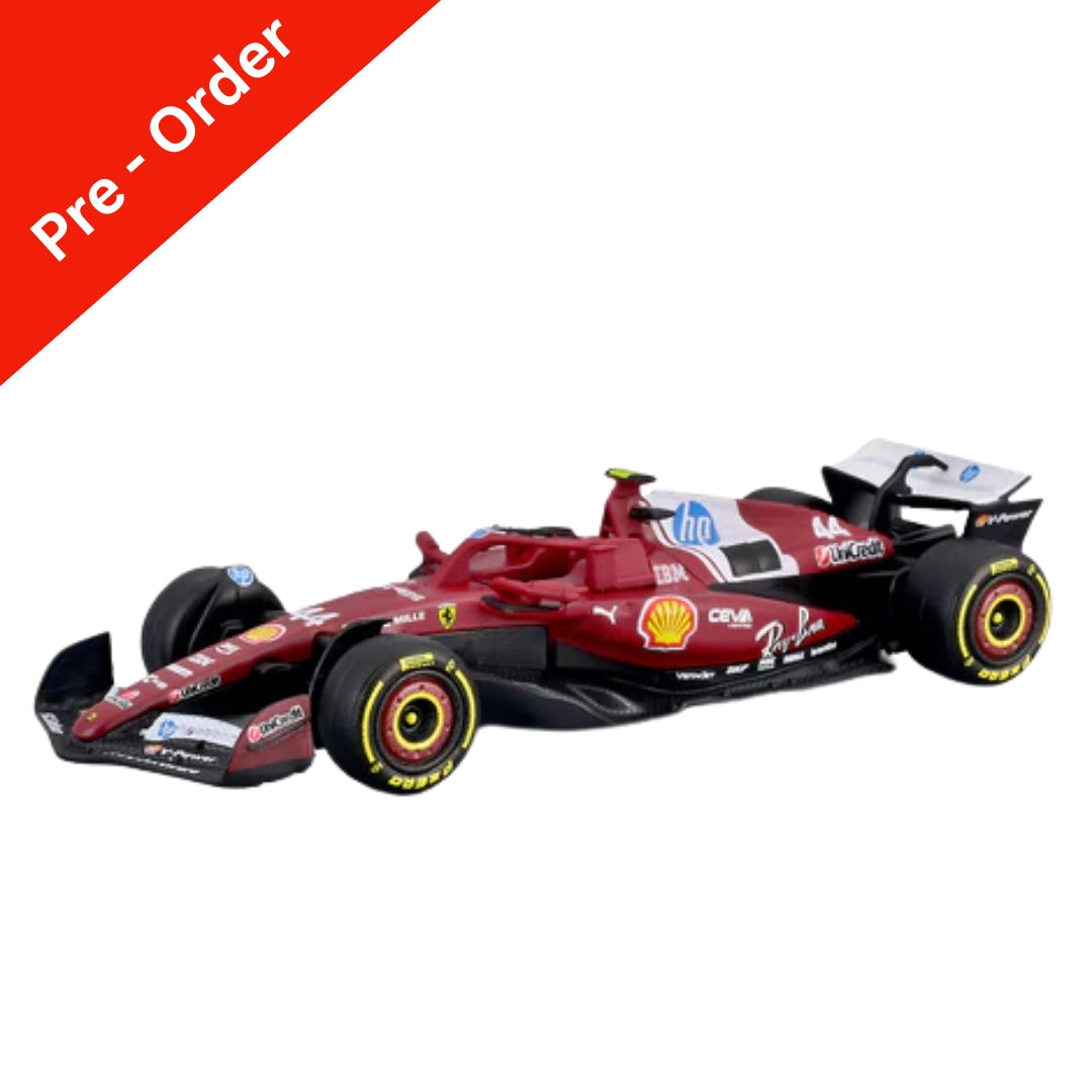 Preorder Official Bburago 2025 Ferrari SF-25 No 44 Lewis Hamilton Australia GP - Scale 1 : 64 Diecast Scale Model (Will Be Shipped in January 2026 First Week)