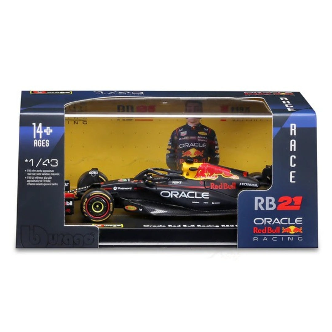 Preorder Official Bburago 2025 RedBull RB-21 No. 1 Max Verstappen  Bahrain GP - Scale 1 : 43 Diecast Scale Model (Will Be Shipped in January 2026 First Week)