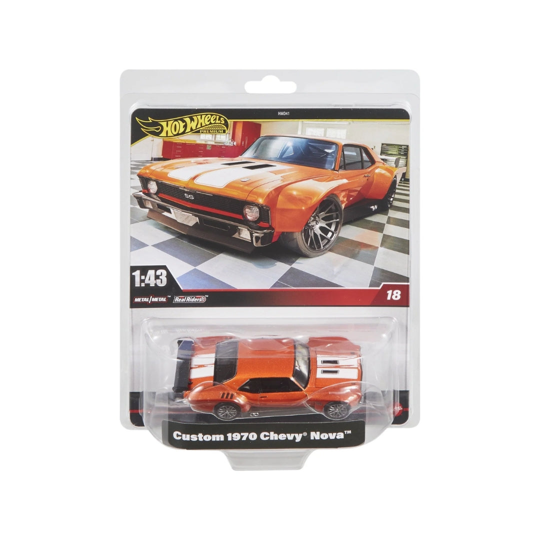 Hot Wheels Scale 1:43 Premium Vehicle Exclusive Collection - Custom 1970 Chevy Nova