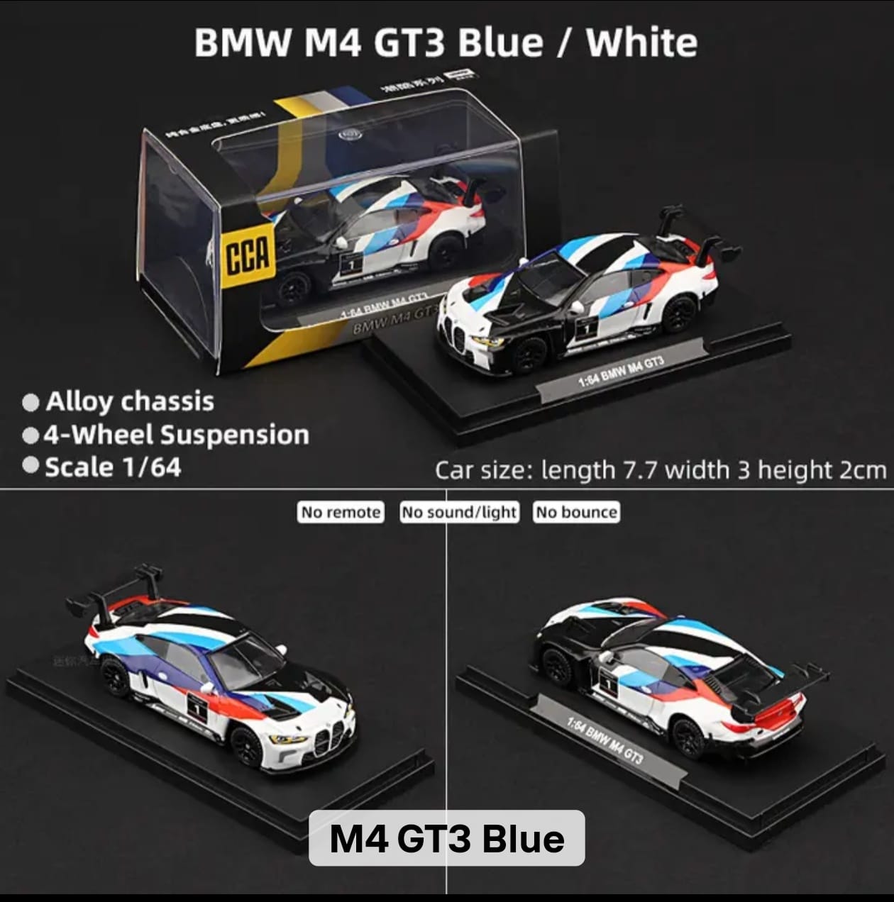 Scale 1 :64 CCA 007 BMW M4 GT3 With Acrylic Case