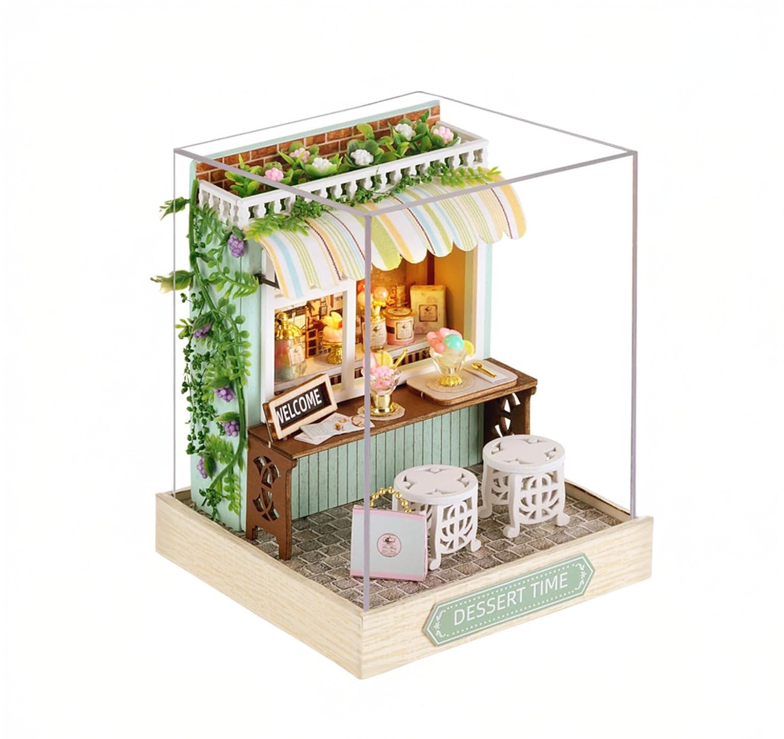 Cuteroom Diy Dollhouse - Corner of Happiness Series Miniature Kit - Dessert Time