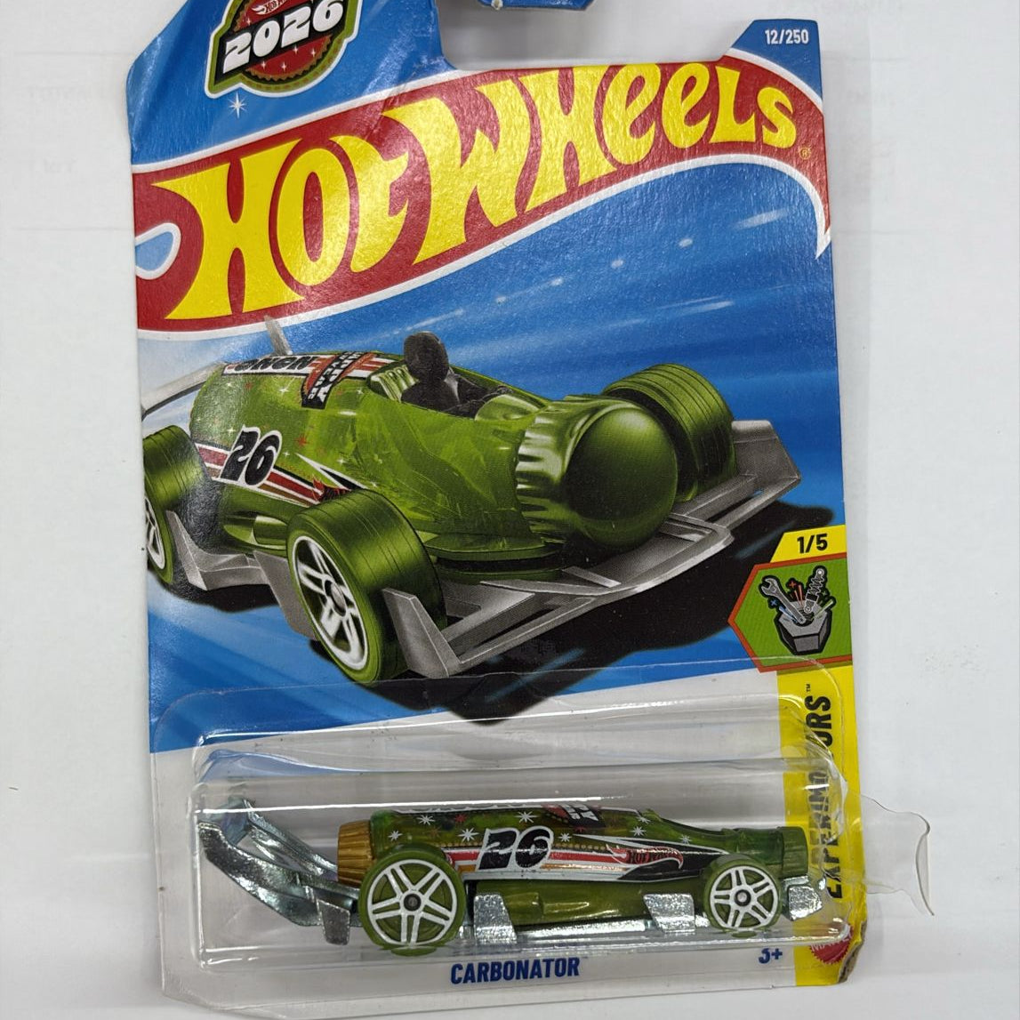Hot Wheels 2026 A case Vehicle Collection - Carbonator - Blister Broken - Car In Mint Condition