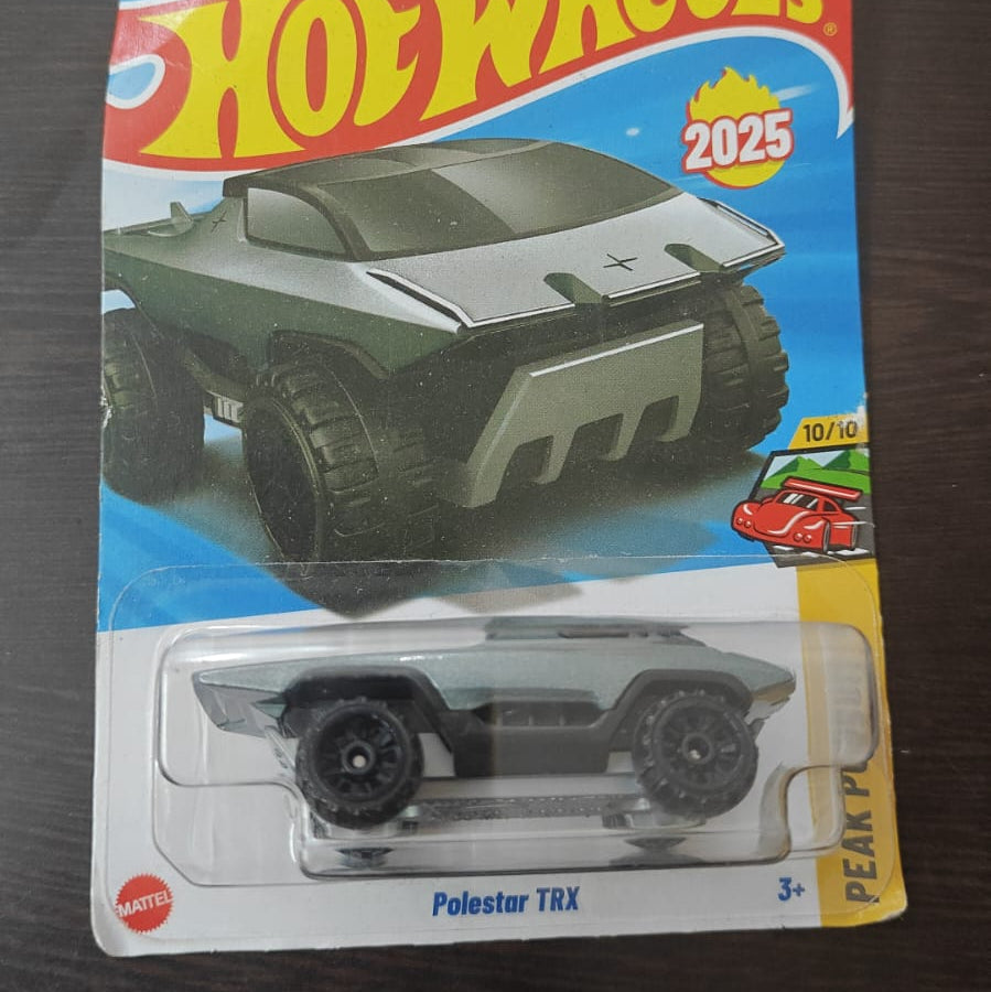 Hot Wheels Q case 2025 Vehicle Collection - Polester TRX - Card Damaged - Car In Mint Condition
