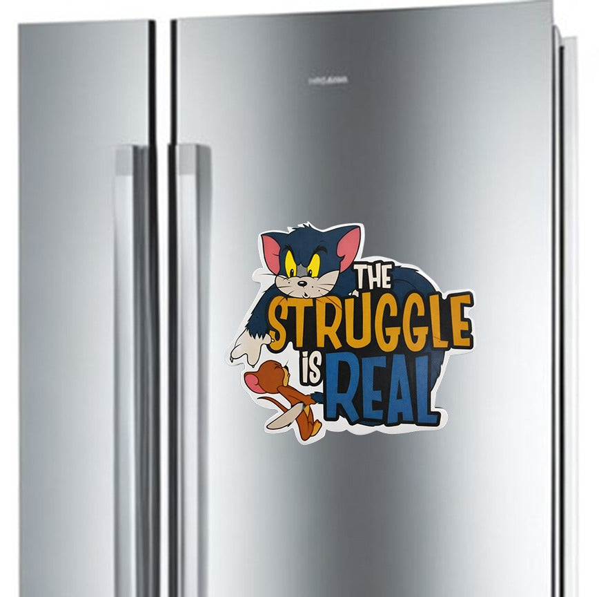 Tom And Jerry - The Struggle Is Real Fridge Magnet - BIG