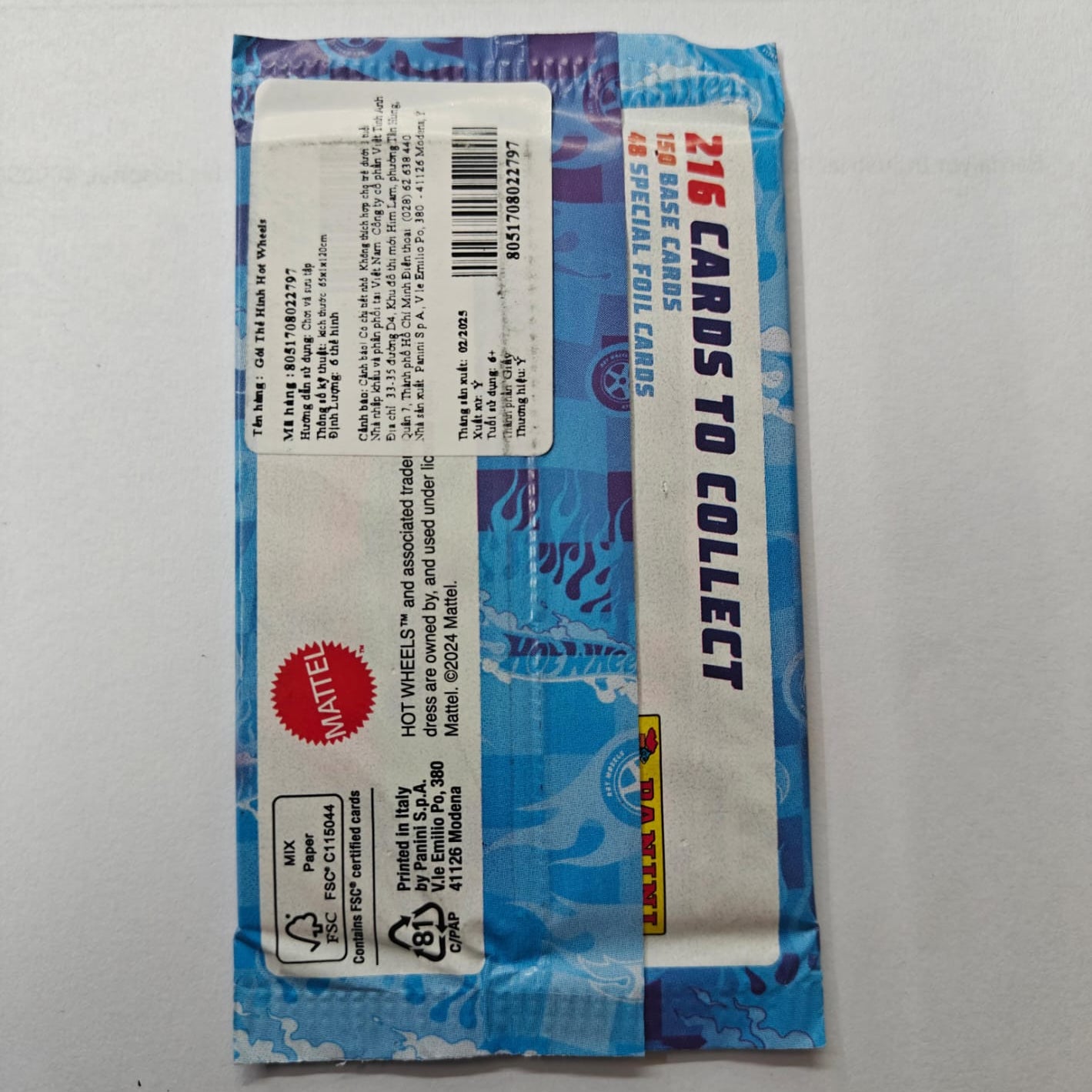 Hot Wheels On The Road Panini imported Official Trading Cards Collection - 6 cards