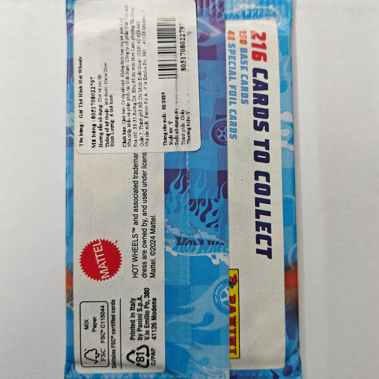 Hot Wheels On The Road Panini imported Official Trading Cards Collection - 6 cards