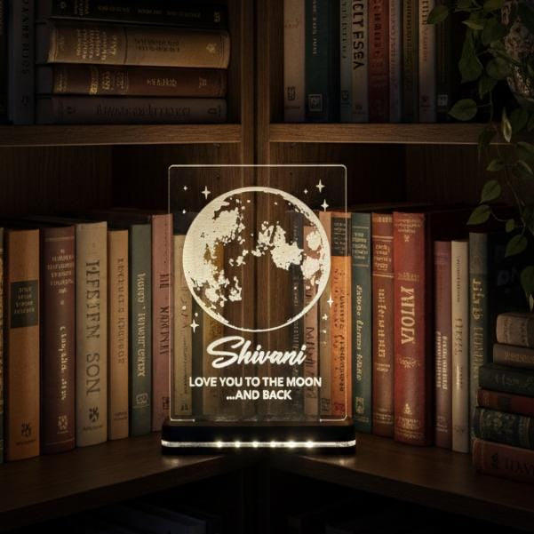 Personalised Moon LED Night Lamp (No Cash On Delivery Allowed On This Product)