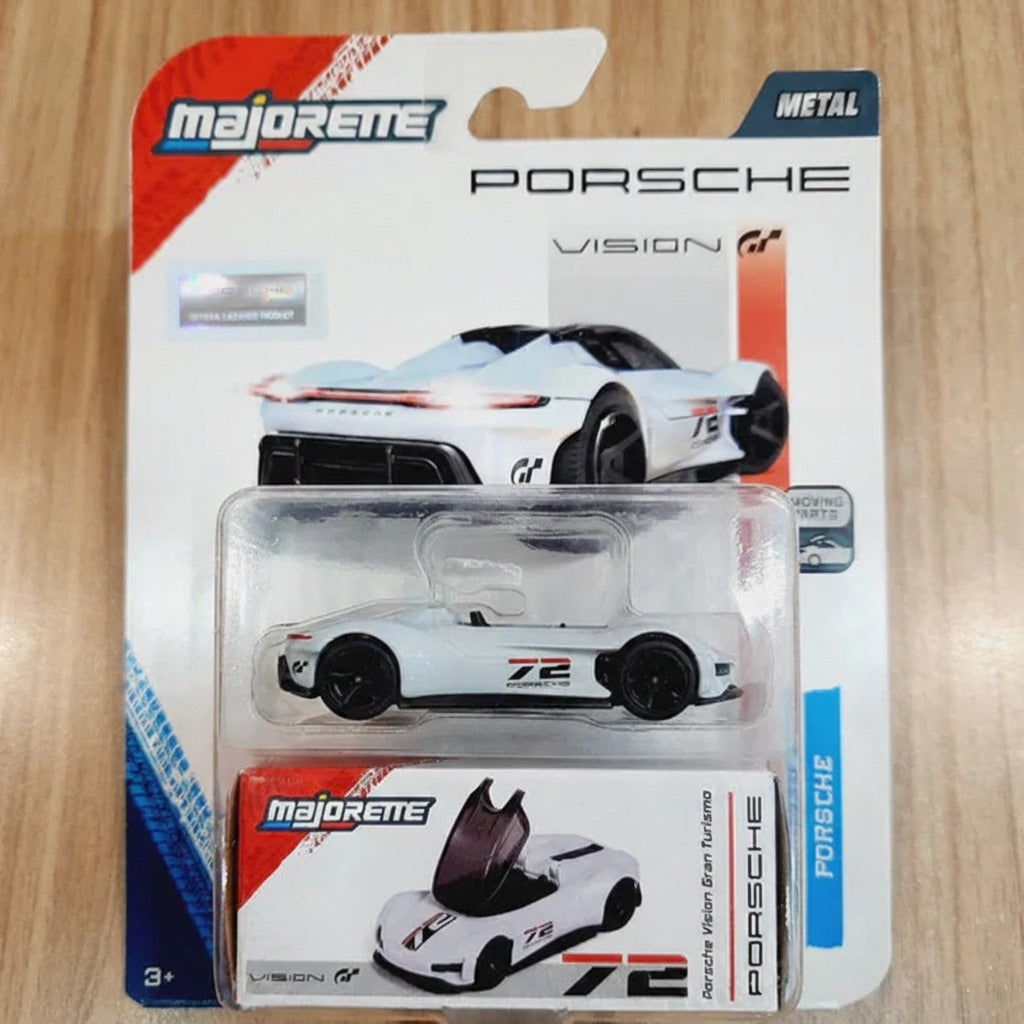 Majorette 1:64 Scale Diecast Car Model - Porsche Deluxe - Porsche Vision Gran Turismo (White)