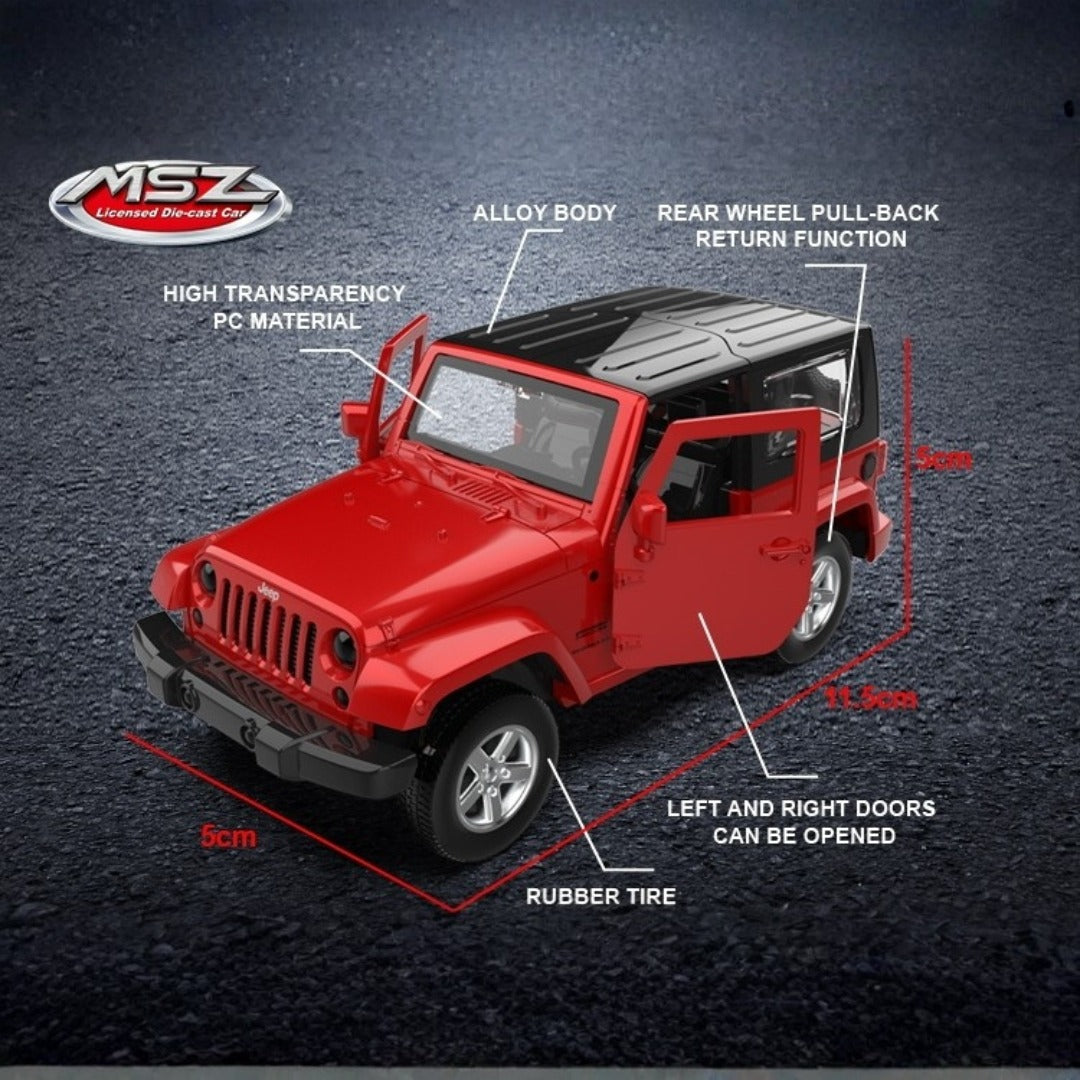 MSZ Metal Speed Zone Street Series Scale 1 : 42 Diecast Scale Model - 67325 Jeep Wrangler