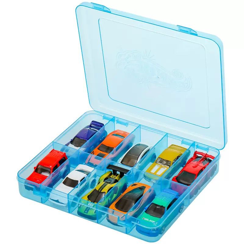 Hot wheels organiser Blue Storage Box For 10 cars ( No Cars Included )