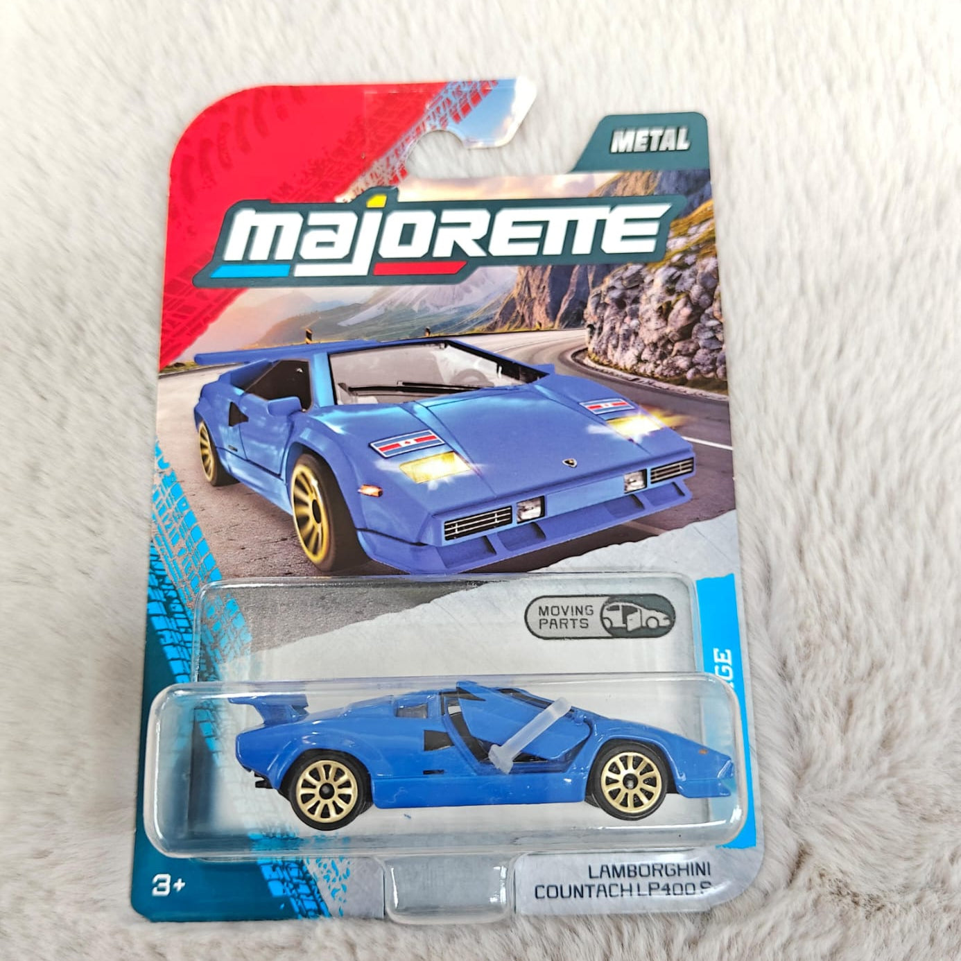 Majorette Vintage Premium Car with Freewheel and Opening Parts Car Model - Lamborghini Countach LP400 S
