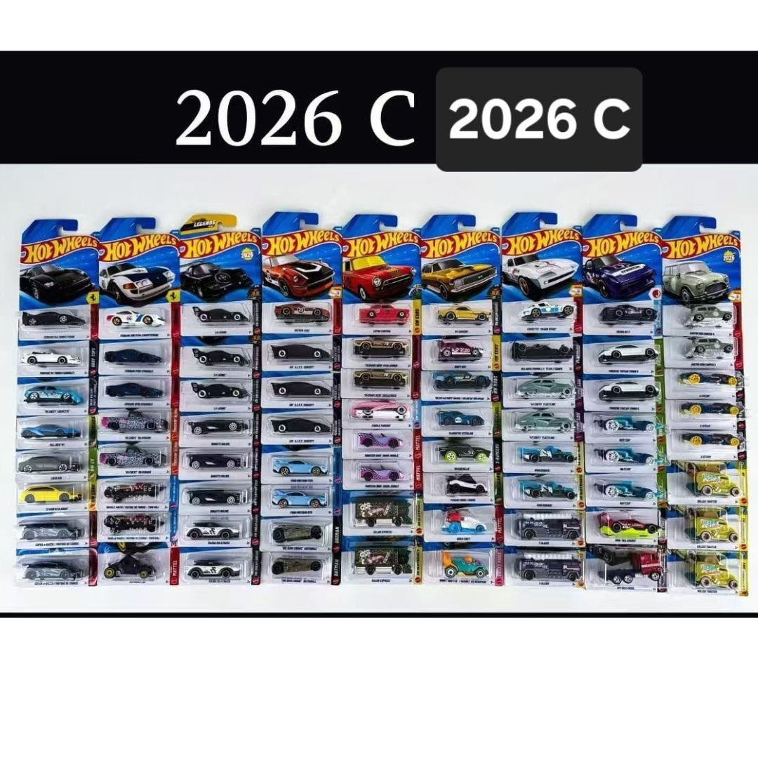 Hot Wheels 2026 Imported C Full case Vehicle Collection - Box of 72 cars  ( NO - COD on this product )