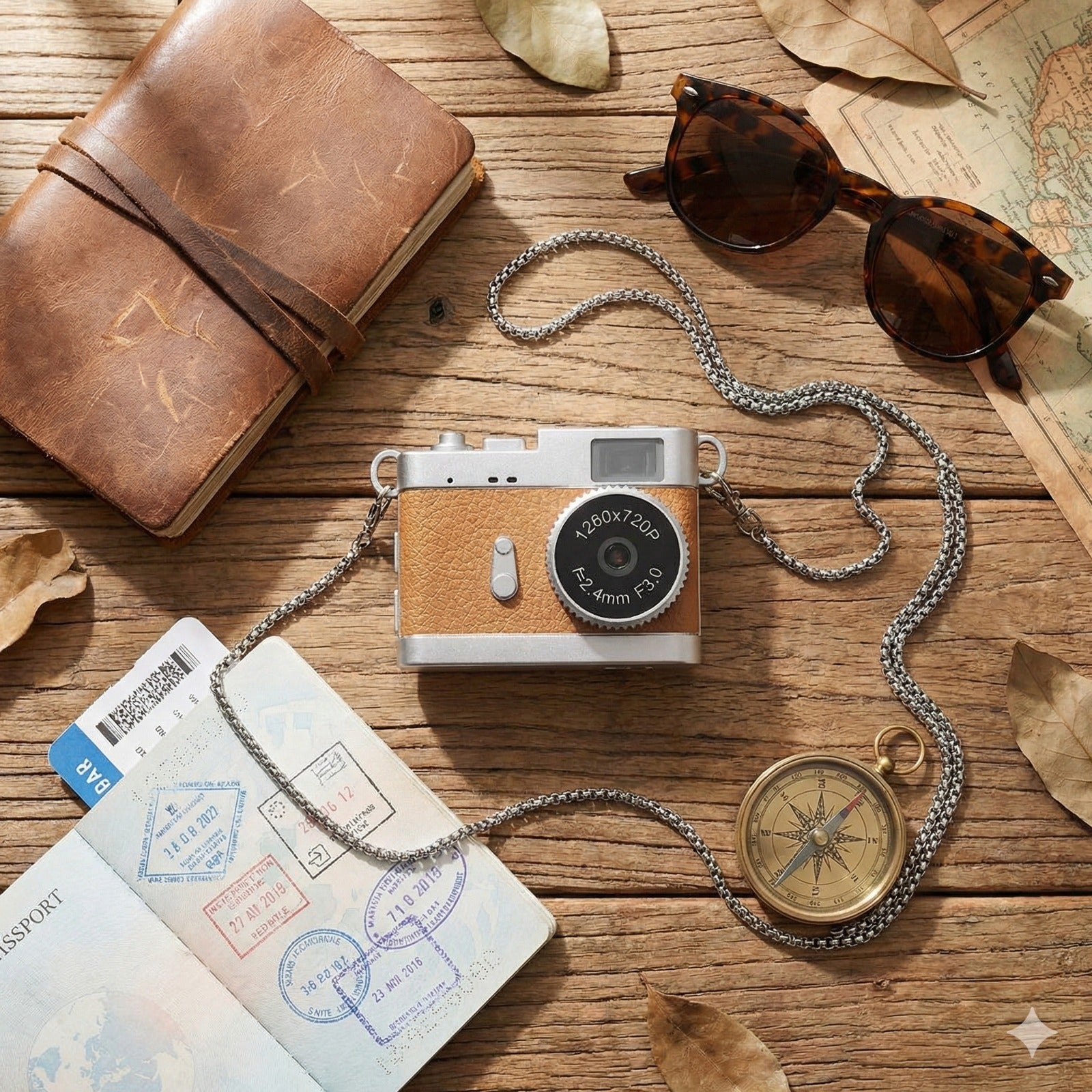 Mini Digital Camera with Filter Modes, 720p HD Video, Flashlight Keychain & Necklace (Choose From Drop Down Menu)