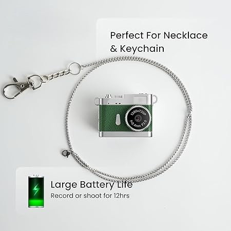 Mini Digital Camera with Filter Modes, 720p HD Video, Flashlight Keychain & Necklace (Choose From Drop Down Menu)