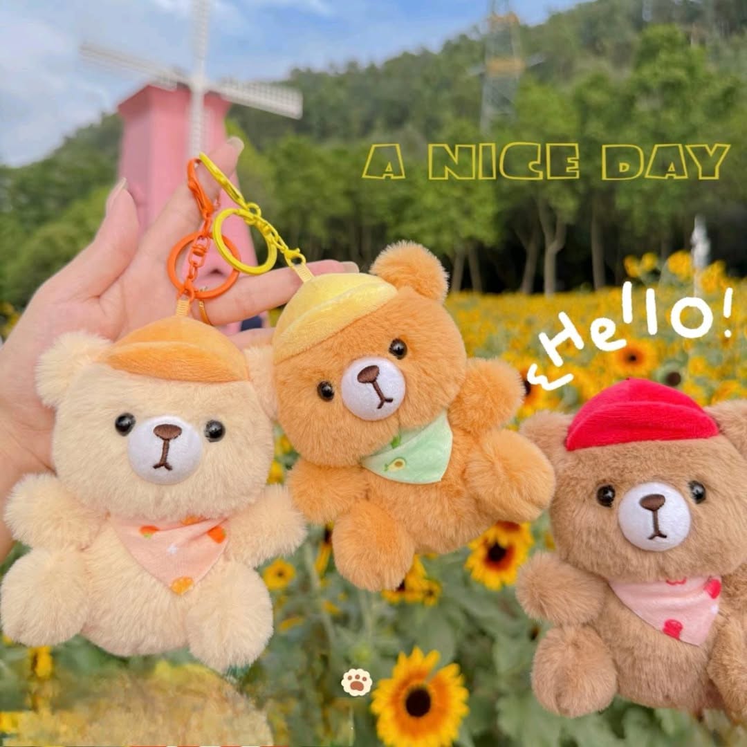 Teddy Bear Plushie with Keychain