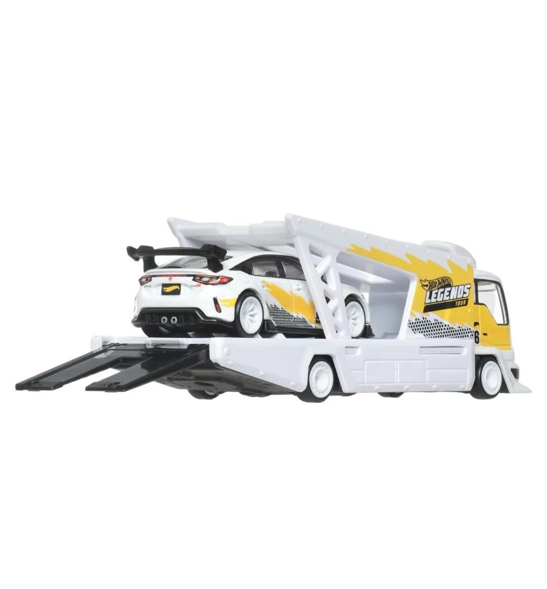 Hot Wheels Premium 1/64 Car Culture Team Transport - '24 Honda Civic Type R (FL5) AND Kousoku Hauler  Camion De Transport