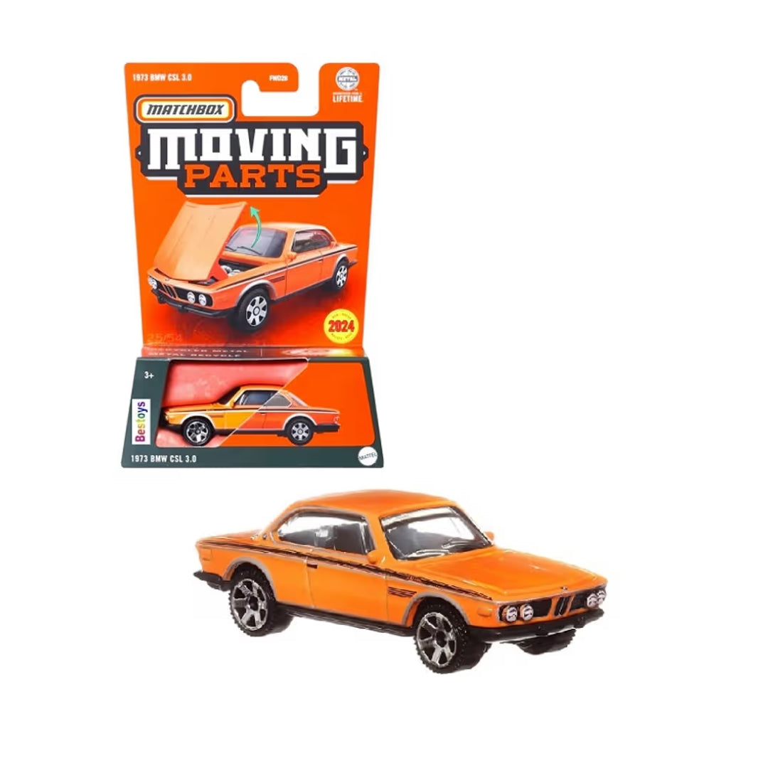 Matchbox Scale 1 : 64 Moving Parts 2024 Imported Vehicles Exclusive Collection -1973 BMW CSL 3.0