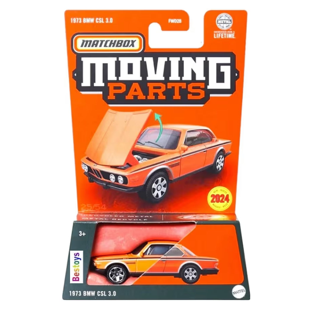 Matchbox Scale 1 : 64 Moving Parts 2024 Imported Vehicles Exclusive Collection -1973 BMW CSL 3.0