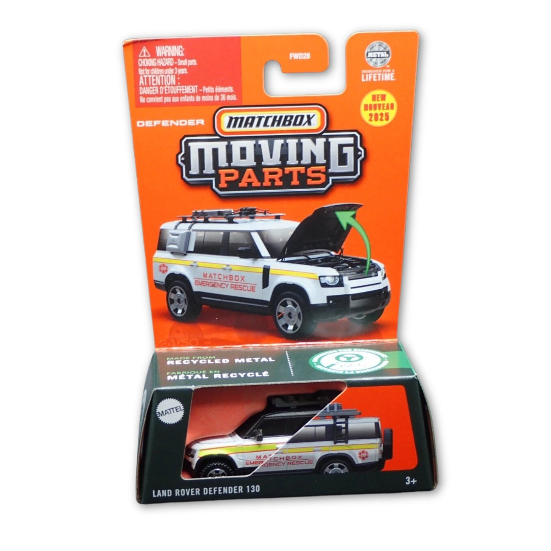 Matchbox Scale 1 : 64 Moving Parts 2025 Imported Vehicles Exclusive Collection - Land Rover Defender 130