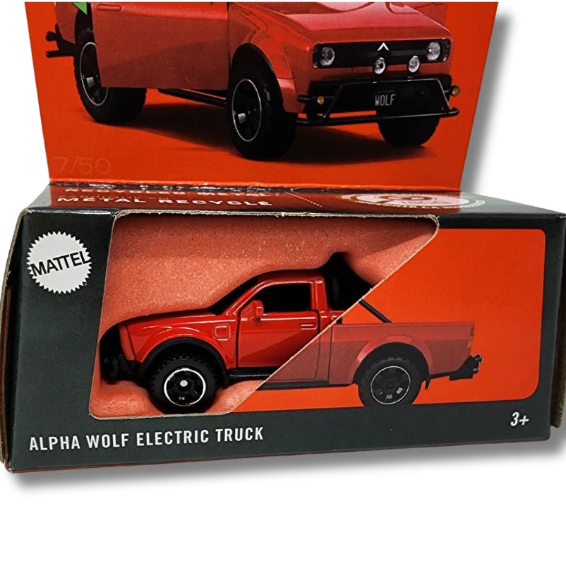 Matchbox Scale 1 : 64 Moving Parts 2025 Imported Vehicles Exclusive Collection - ALPHA WOLF ELECTRIC TRUCK