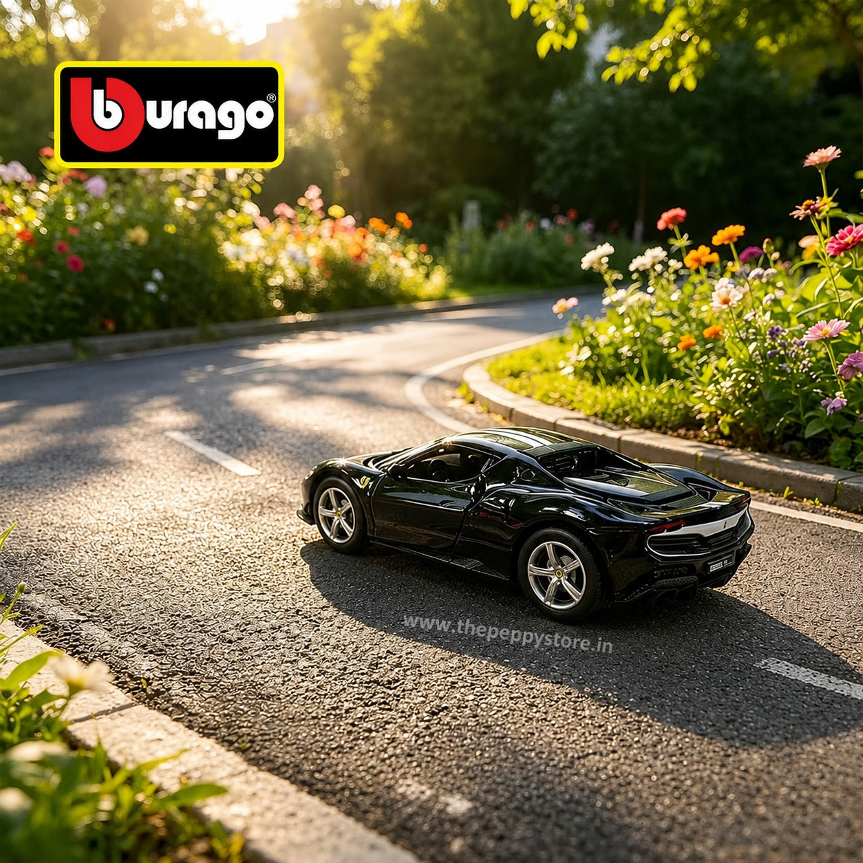 Bburago Ferrari 296 GTB Assetto Fiorano| Black Scale 1:64
