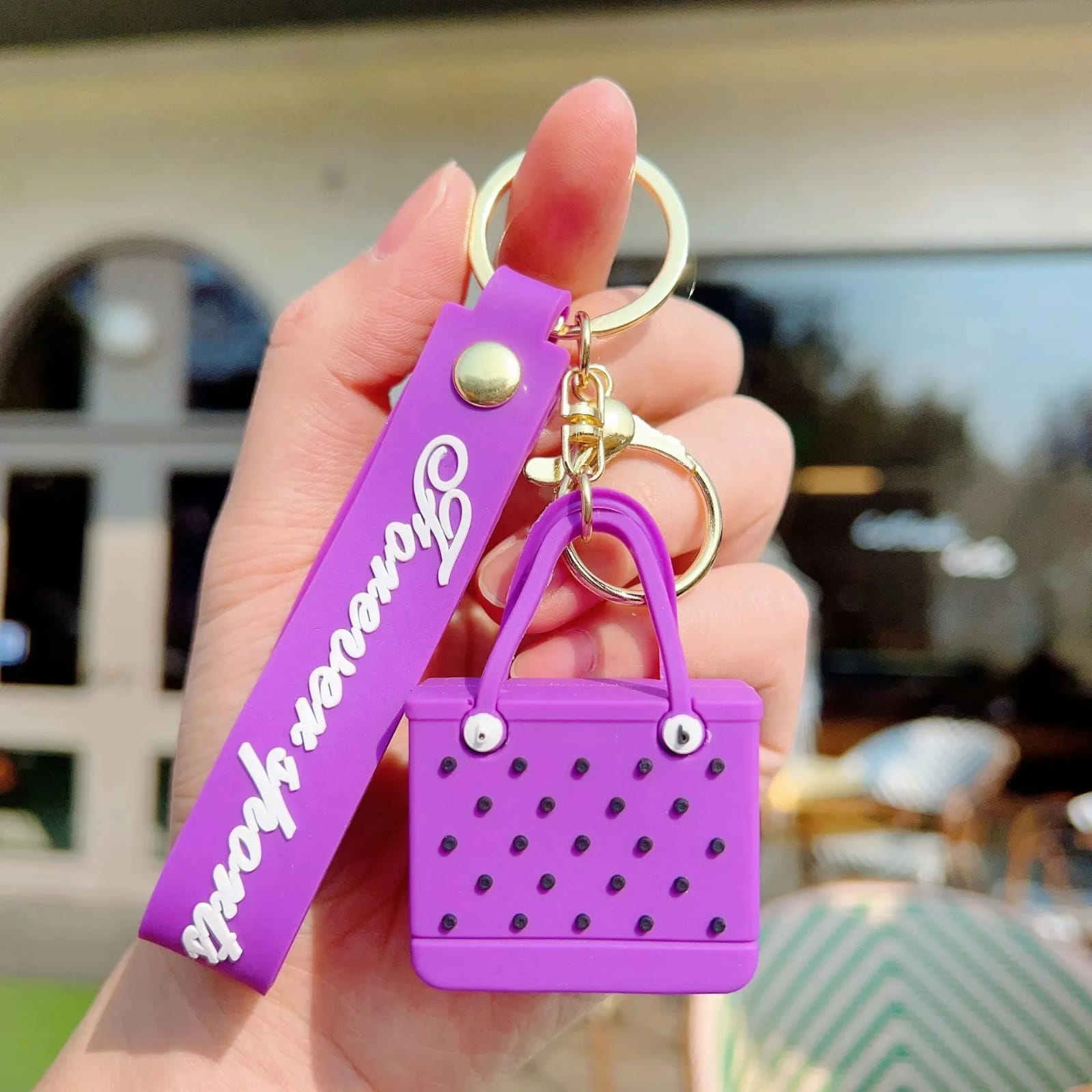 Handbag 3D Silicon Keychain With Bagcharm and Strap (Select From Drop Down Menu)