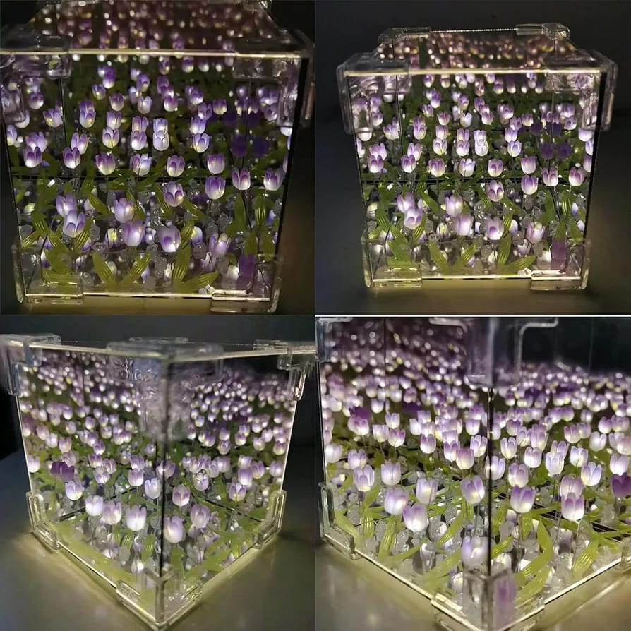 DIY 3D Tulip Led Lamp - Purple - Tulips (No Cash On Delivery Allowed On This Product) - Prepaid Orders Only