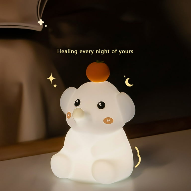 Cute Elephant 3D Silicon Touch Lamp - USB Chargeable