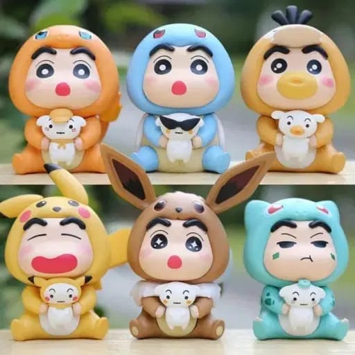 Cute Shinchan Cosplay Pokemon figures - Pokemon Version  ( Choose From the Drop Down Menu)