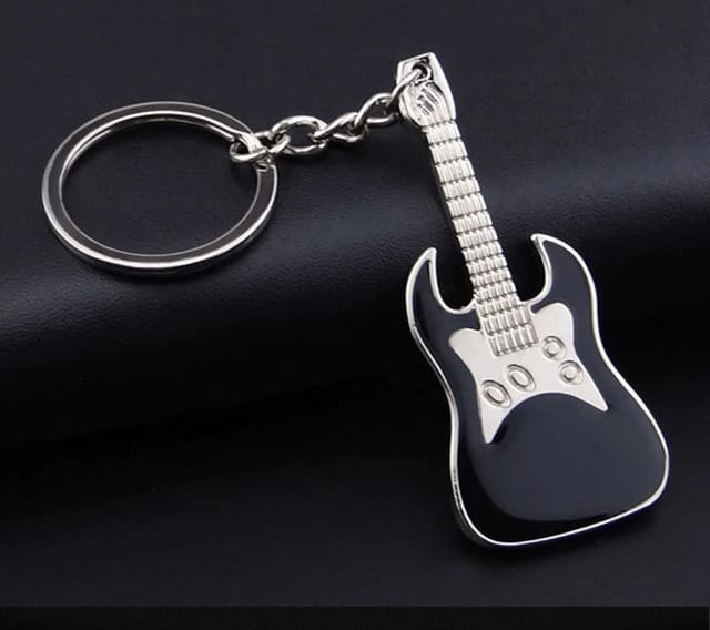 Guitar Metal Keychain (Choose From Drop Down)