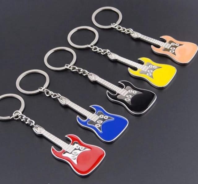 Guitar Metal Keychain (Choose From Drop Down)