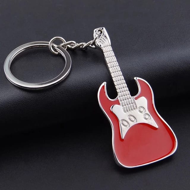 Guitar Metal Keychain (Choose From Drop Down)