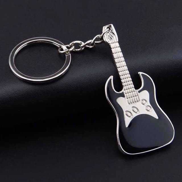 Guitar Metal Keychain (Choose From Drop Down)