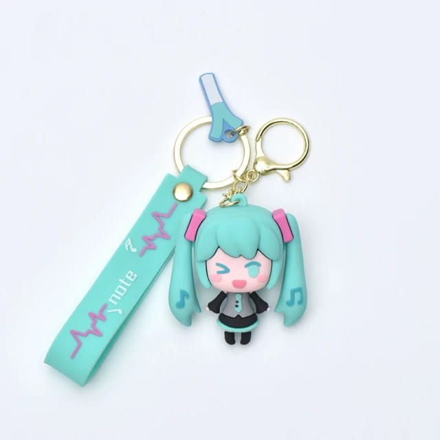 Cute Girl 3D Silicon Keychain With Bagcharm and Strap (Select From Drop Down)