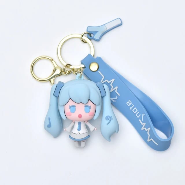 Cute Girl 3D Silicon Keychain With Bagcharm and Strap (Select From Drop Down)