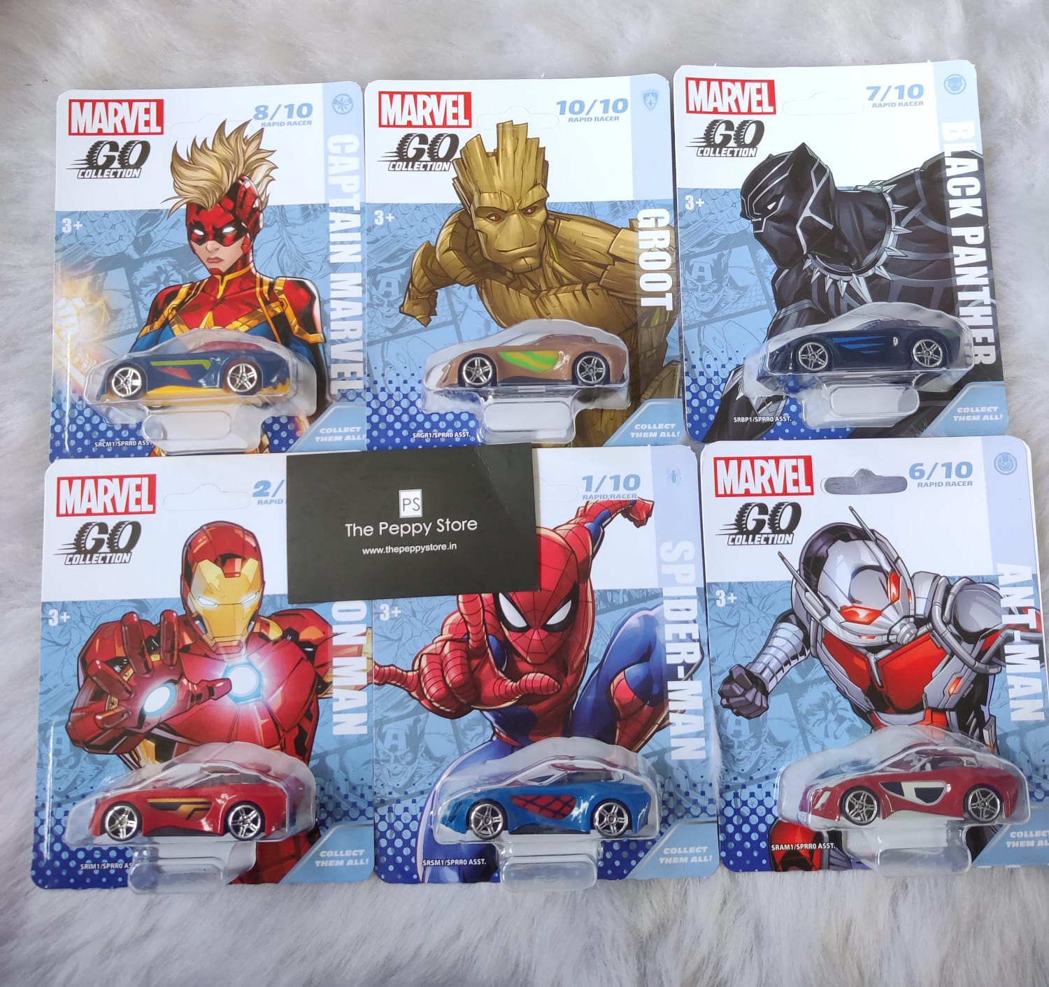 Official Marvel Hasbro Cars. Scale 1:64 Set of 6 Exclusive Go Collection - No Cod Allowed On this Product - Prepaid Orders Only