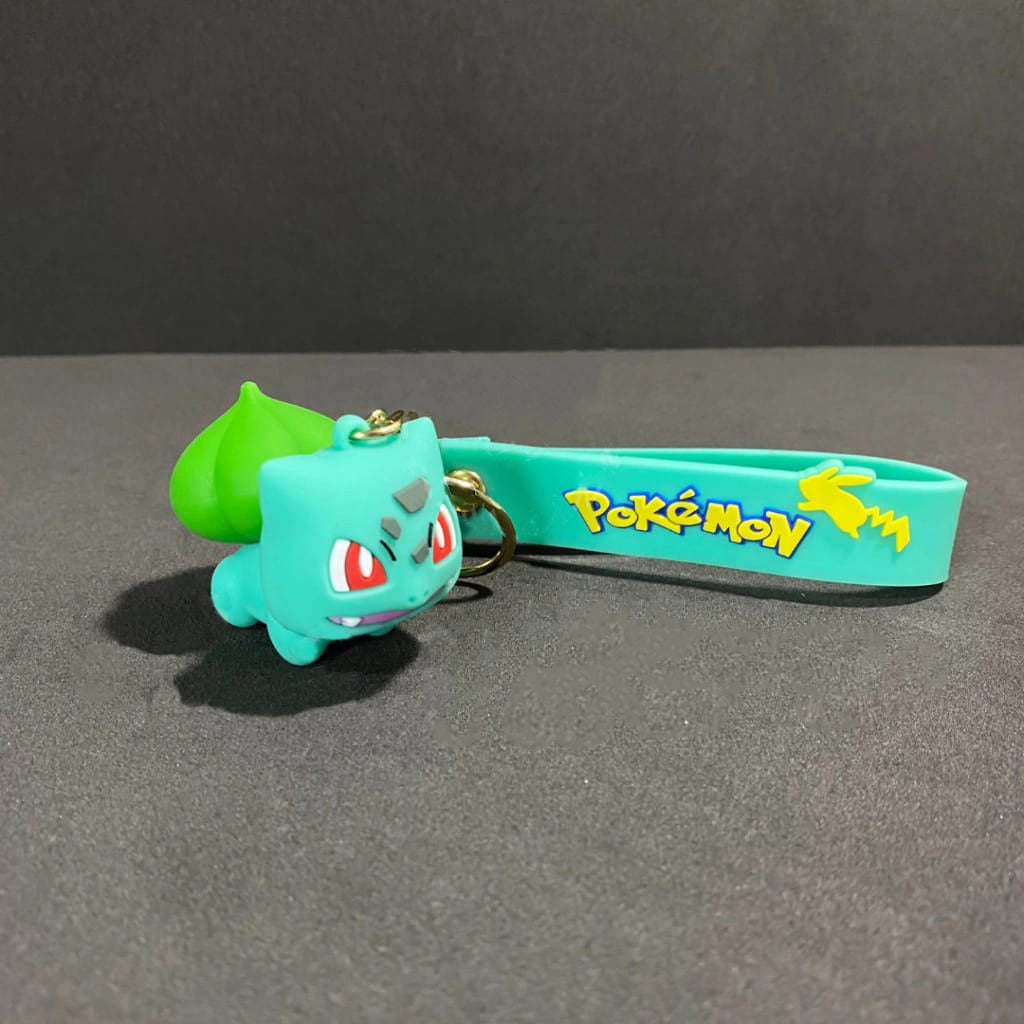 Pokemon 3D Silicon Keychain with Bag Charm and Strap (Choose From Drop Down Menu)