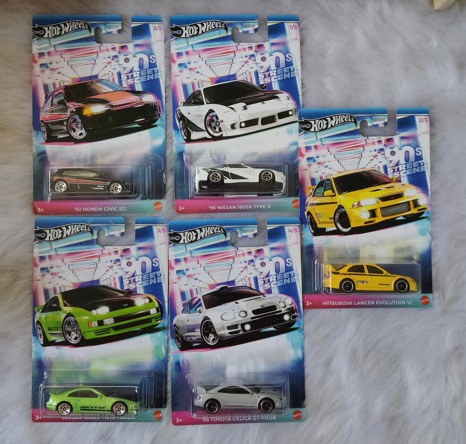 Hot Wheels 90's Street Scene Set of 5 Vehicle Exclusive Collection - No Cod Allowed On this Product - Prepaid Orders Only