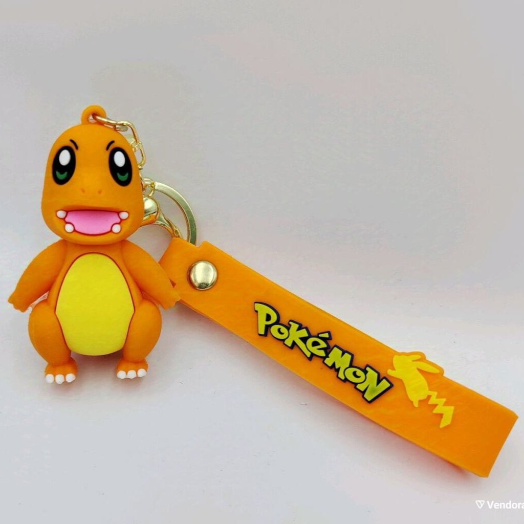 Pokemon 3D Silicon Keychain with Bag Charm and Strap (Choose From Drop Down Menu)