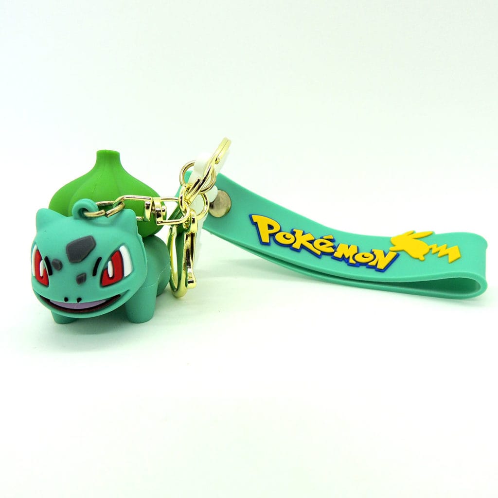 Pokemon 3D Silicon Keychain with Bag Charm and Strap (Choose From Drop Down Menu)