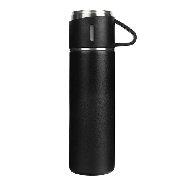 Personalised Vacuum Insulated Bottle 500ml with 2 Mini cups - Name Engraved - (Select From Drop Down Menu)