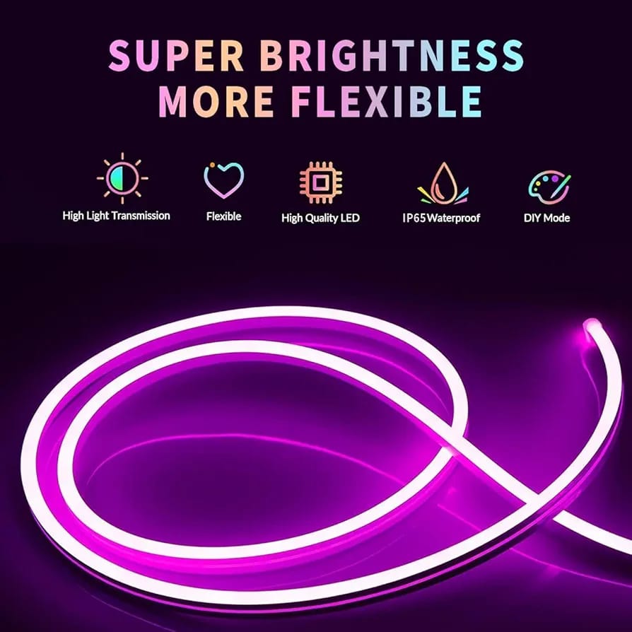 Neon RGB Rope Magic Light - 5 Meters with Remote and APP control.