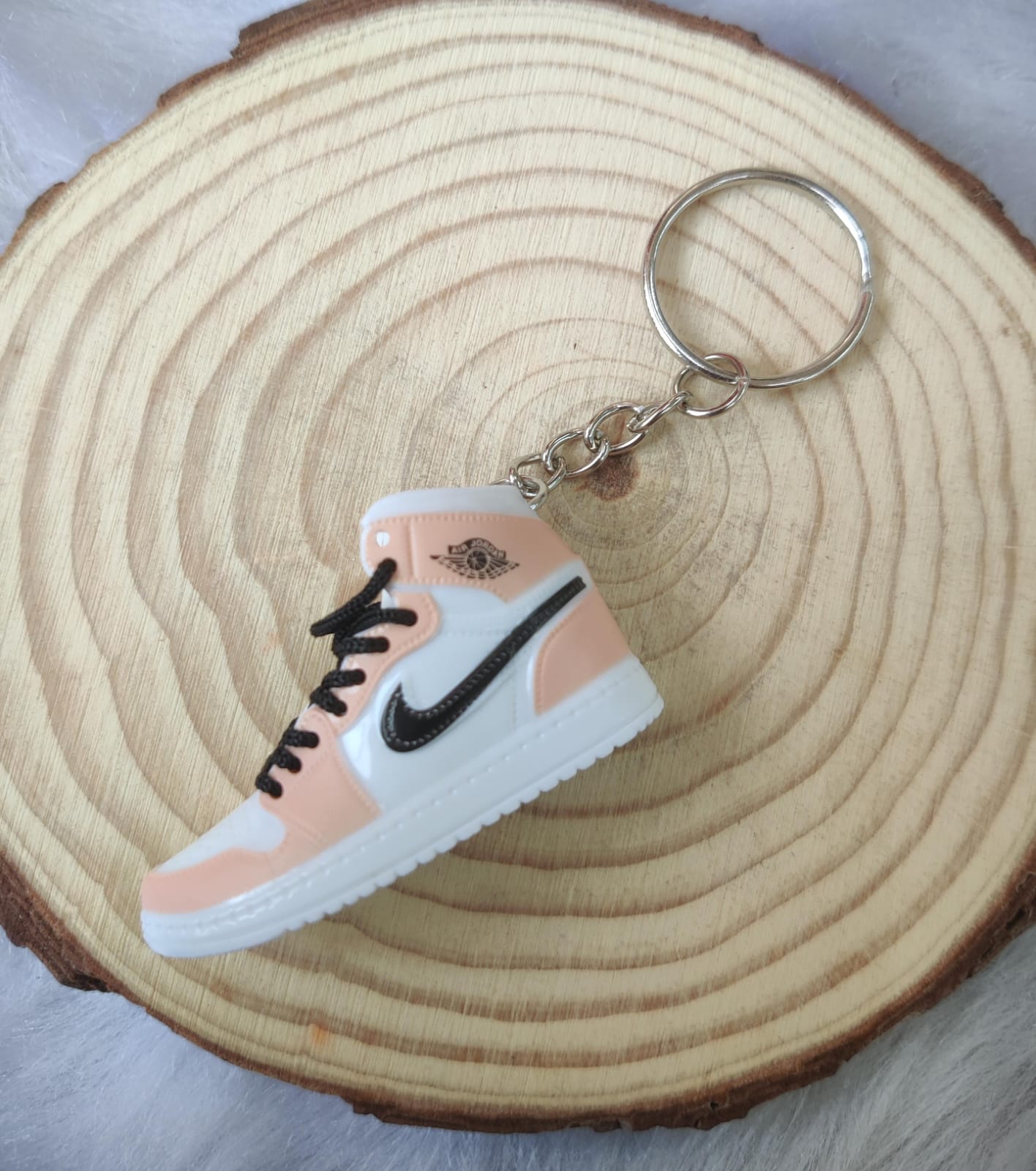 3D Sneaker Keychain - Cream