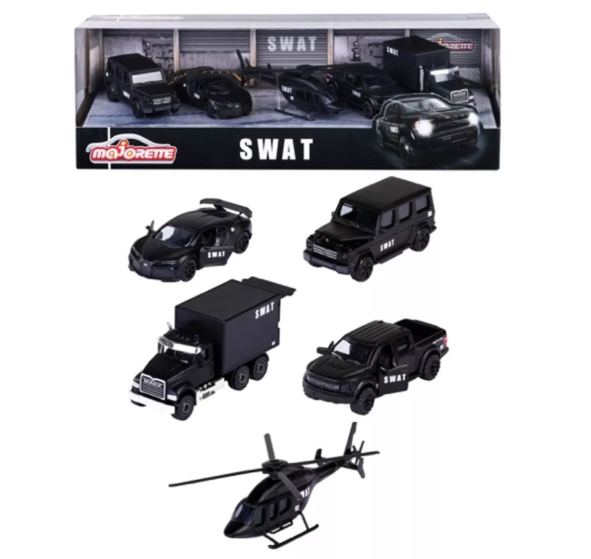 Majorette Swat Series Premium Diecast Car Model - Set of 5 - No Cash On Delivery Allowed On This Product)