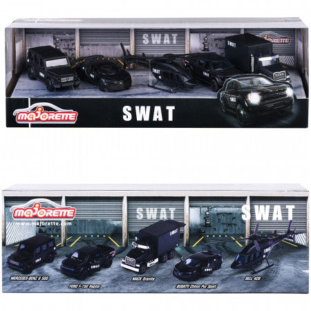 Majorette Swat Series Premium Diecast Car Model - Set of 5 - No Cash On Delivery Allowed On This Product)